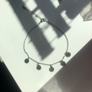silver chain with circle necklace